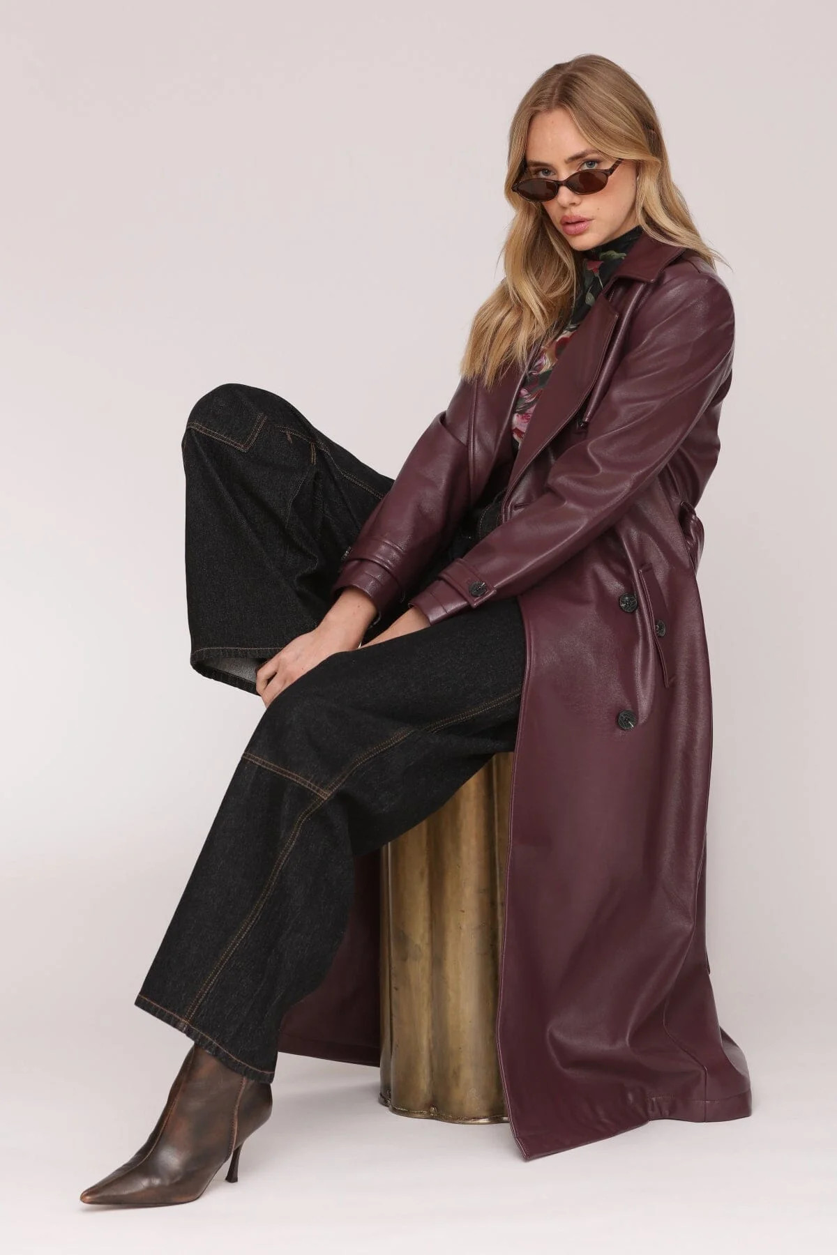 Faux-Ever Leather™ Classic Belted Trench Coat | Avec Les Filles