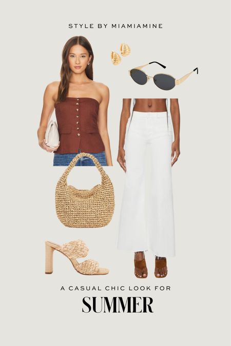 Casual summer outfit 
Schutz raffia sandals
Mother white wide leg jeans
 Amazon sunglasses 

#LTKStyleTip #LTKFindsUnder100 #LTKTravel