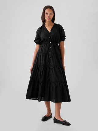 Tiered Maxi Shirtdress | Gap (CA)