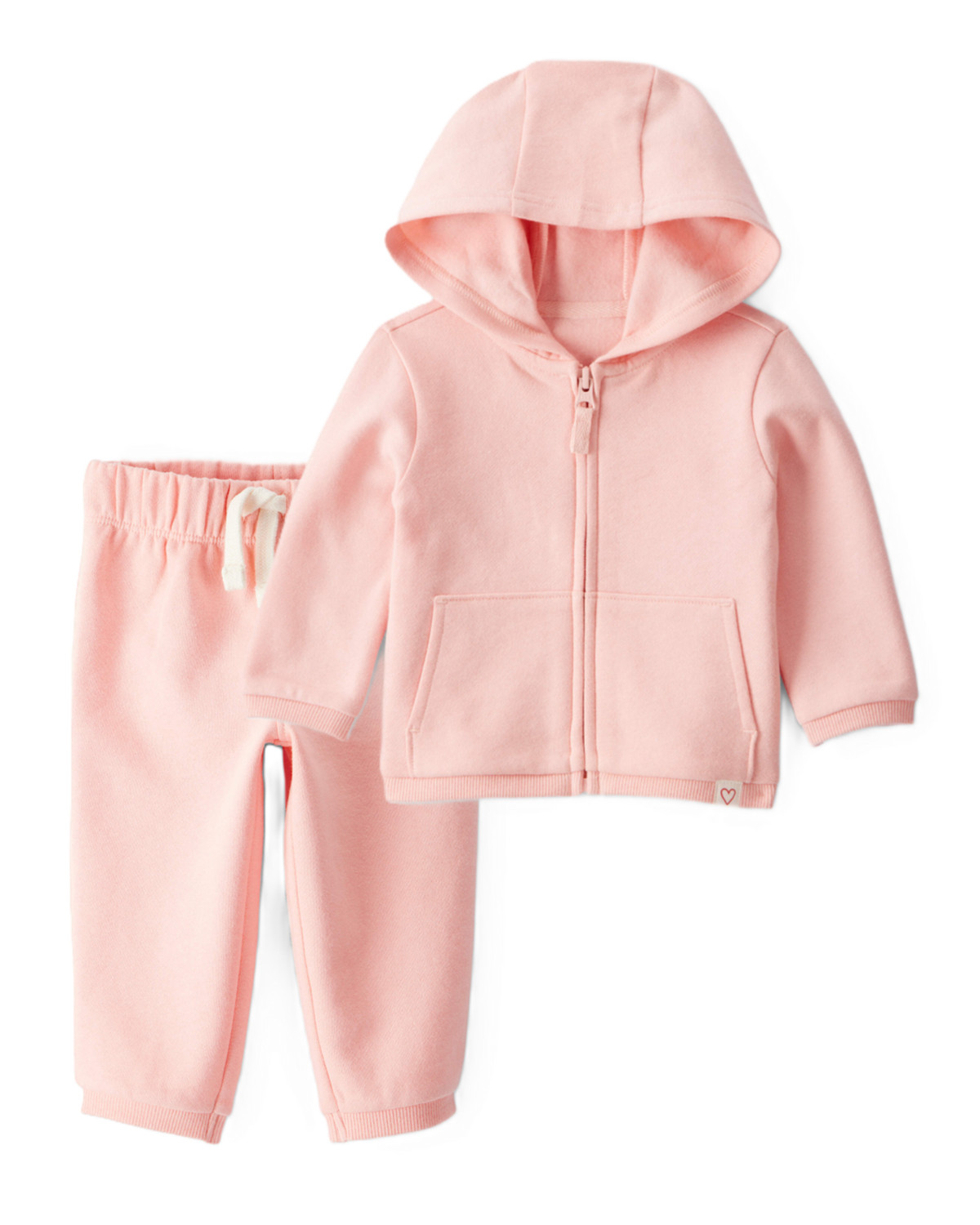 Baby Girl 2-Piece Daydream Fleece Long-Sleeve Zip-Up Jacket & Pull-On Pants Set - Pink | Carter's Inc
