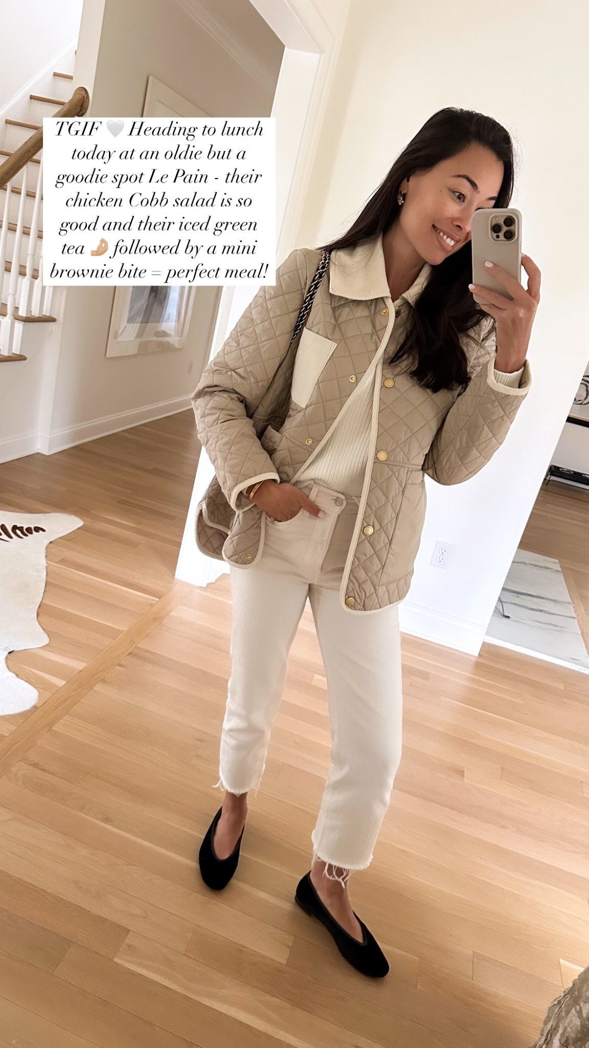 Quilted jacket, classic style, spring outfit, ballet flats, Quince, Barbour, Connecticut, Frank and Eileen, Tuckernuck.

Wearing a size UK10.

#LTKWorkwear #LTKShoeCrush #LTKSeasonal