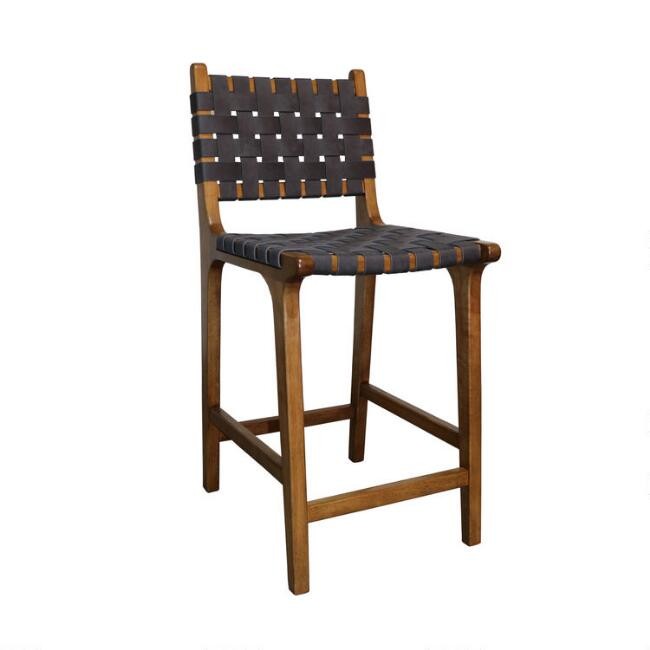 Faux Suede Strap Camden Counter Stools Set Of 2 | World Market