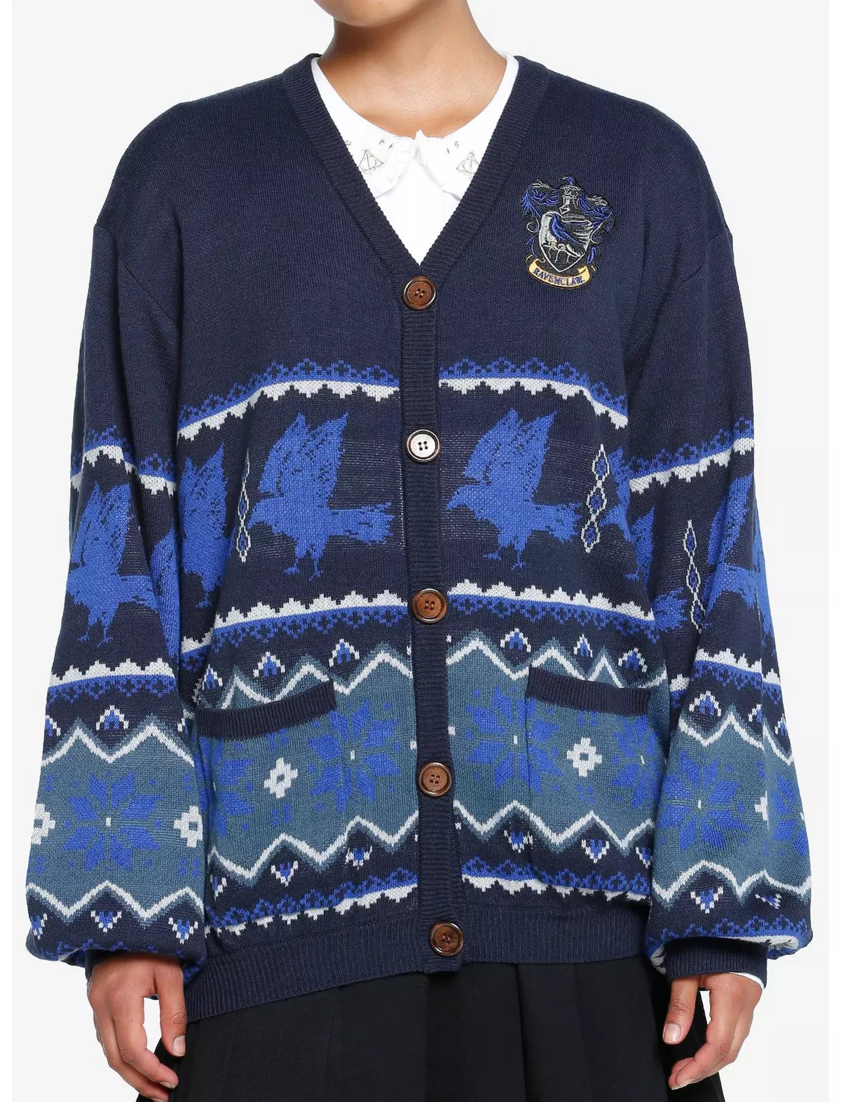 Harry Potter Ravenclaw Fair Isle Girls Cardigan | Hot Topic