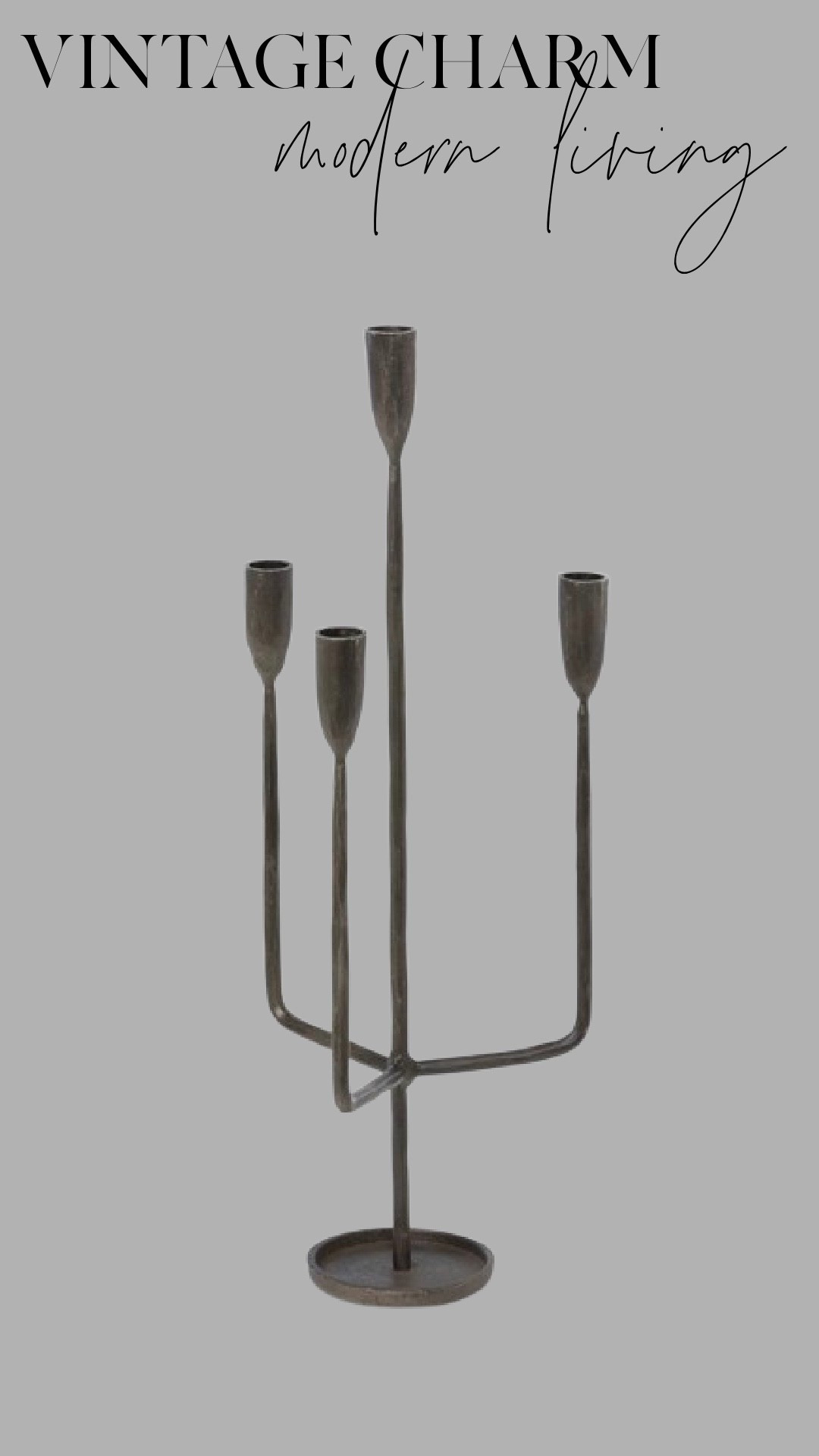 I love pieces that feel both vintage and modern at the same time — and this candle holder does exactly that. The aged metal finish, the sculptural shape, the height… it instantly adds drama without overwhelming a space.

Style it on a dining table, console, or even layered into a coffee table vignette for that collected, old-world feel.

#LTKSaleAlert #LTKHome
