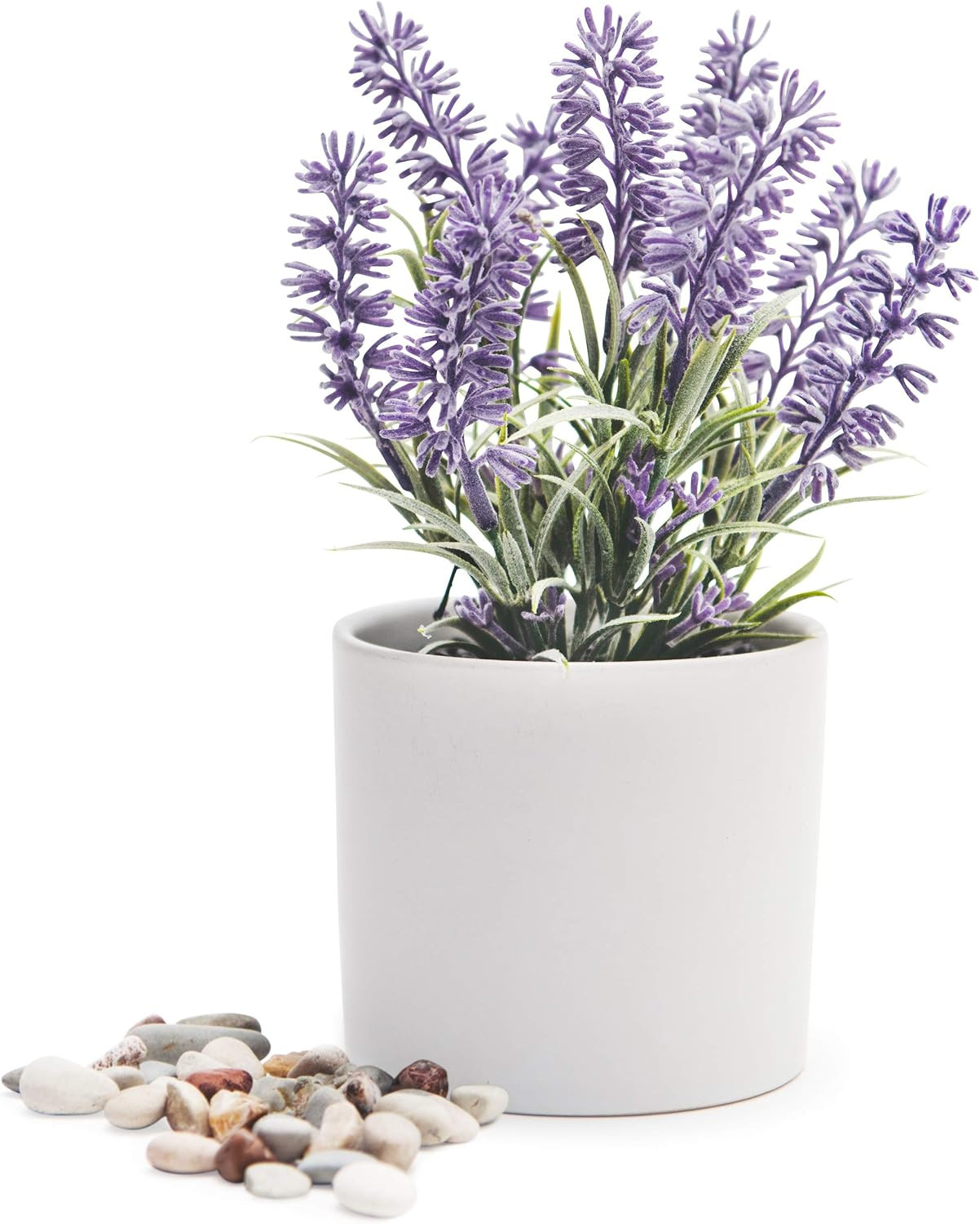Kurrajong Farmhouse Artificial Lavender in White Pot | Realistic Faux Lavender Plant | Stunning L... | Amazon (US)