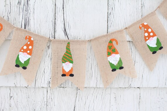 St Patricks Day Gnomes St Patricks Day Banner Shamrock | Etsy | Etsy (US)