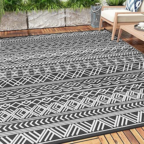 MontVoo-Outdoor Rug Carpet for Patio RV Camping 6x9ft Waterproof Reversible Portable Plastic Stra... | Amazon (US)