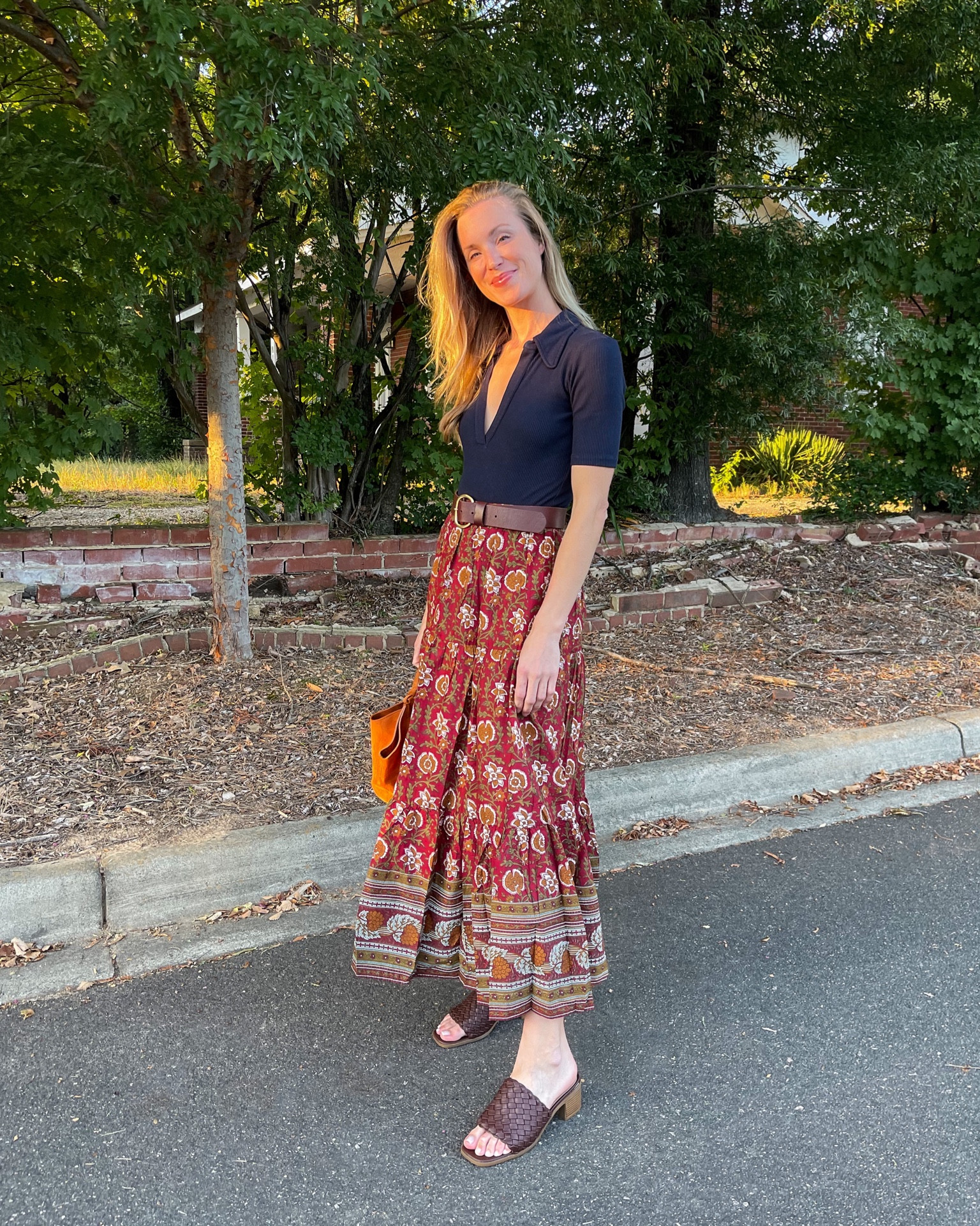 Transitional date night look ✨ Bodysuit size S, skirt S, shoes run TTS for me—similar suede evening bags and fall skirts also linked! 

#LTKSeasonal #LTKFind #LTKunder100