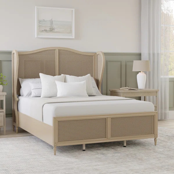 Biebel Solid Wood Wingback Bed | Wayfair North America