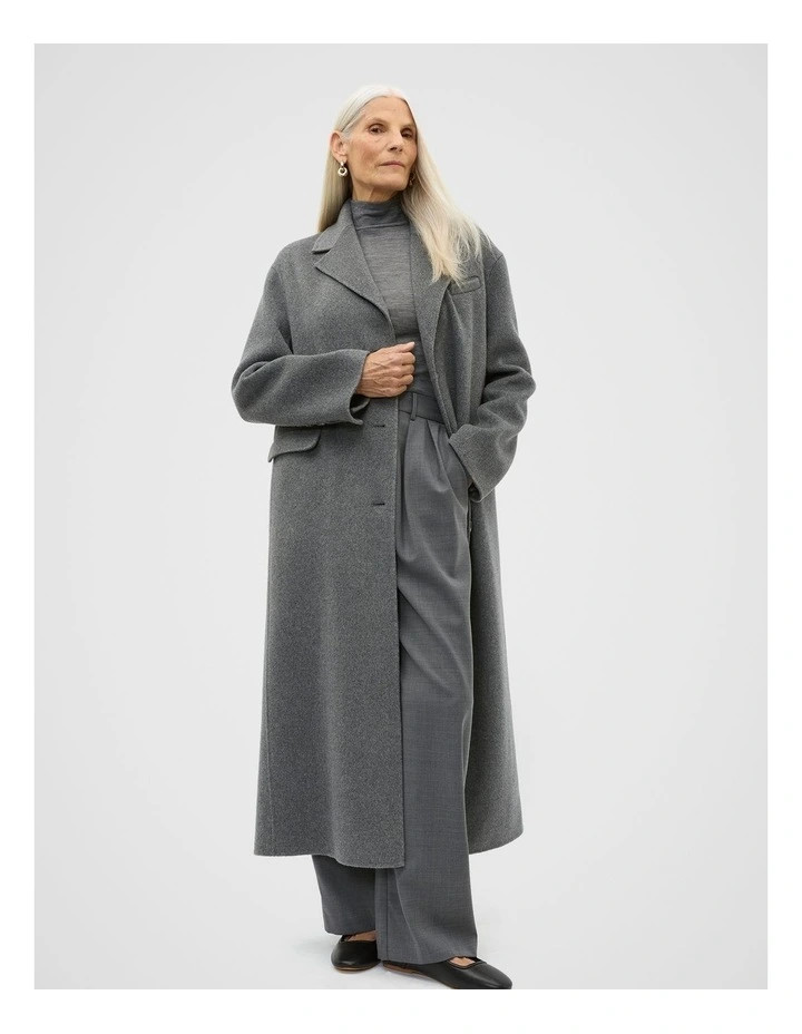 Seed HeritageWool Blend Boyfriend Coat in Grey | Myer