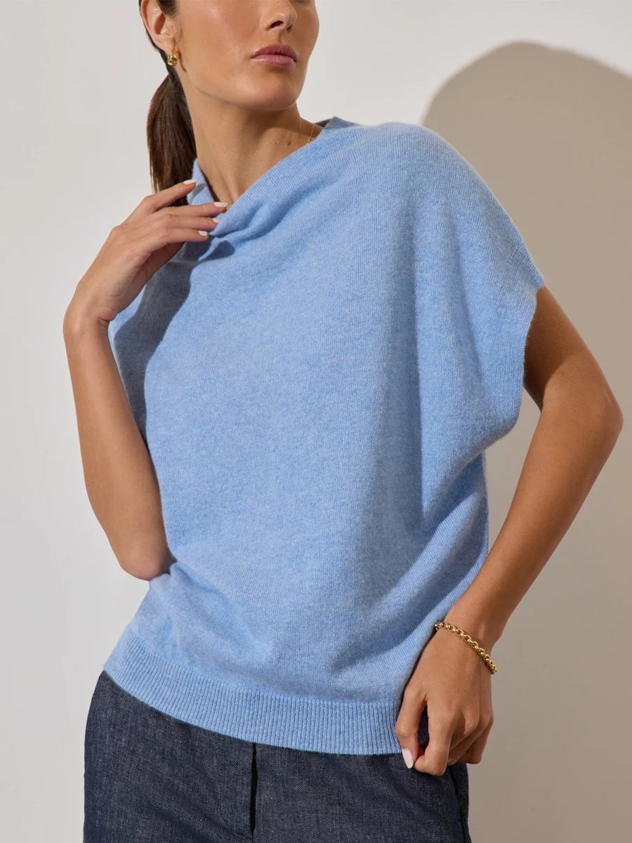 Women's Morten Top in Air Blue Melange | Brochu Walker | Brochu Walker