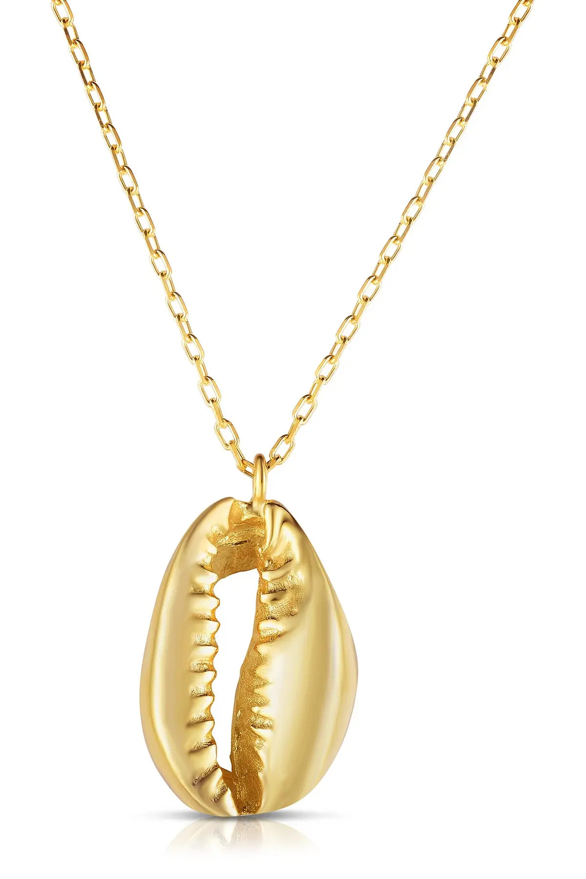 Sphera Milano | 18K Gold Plated Sterling Silver CZ Shell Pendant Necklace | Nordstrom Rack | Nordstrom Rack
