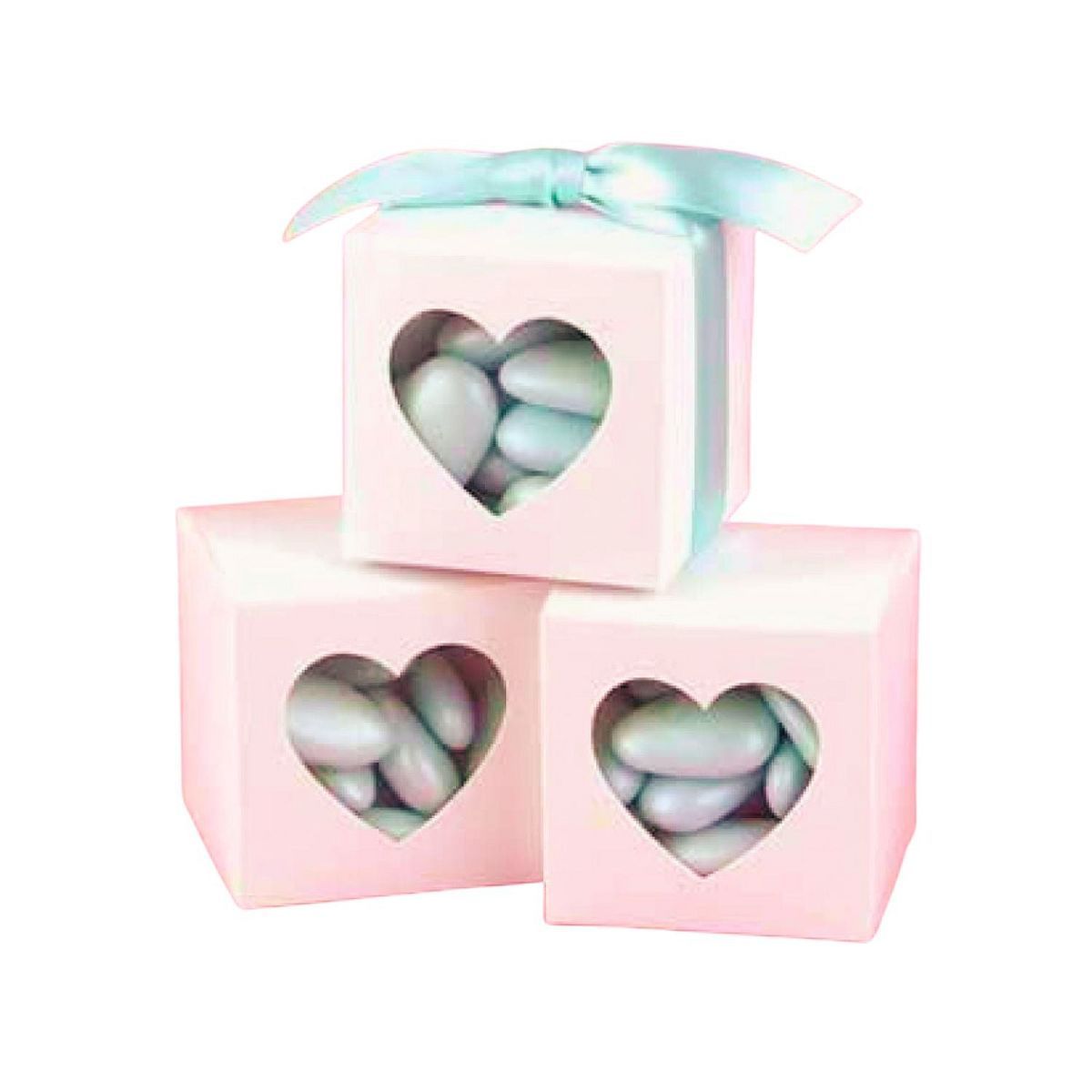 Paper Frenzy Pink Heart Window Valentine's Day Favor Boxes, 2x2x2 (25 pack) | Target