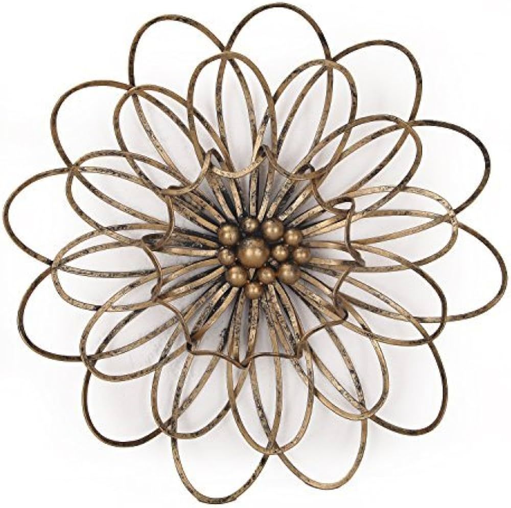 Asense 20 Inch Metal Flower Wall Decor Iron Art Outdoor Multiple Layer Home Decoration for Bedroo... | Amazon (US)