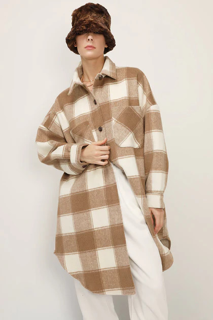 Ada Oversized Plaid Shirt Jacket | Storets (Global)