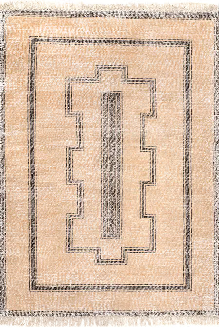 Beige Ginger Cotton-Blend Area Rug | Rugs USA