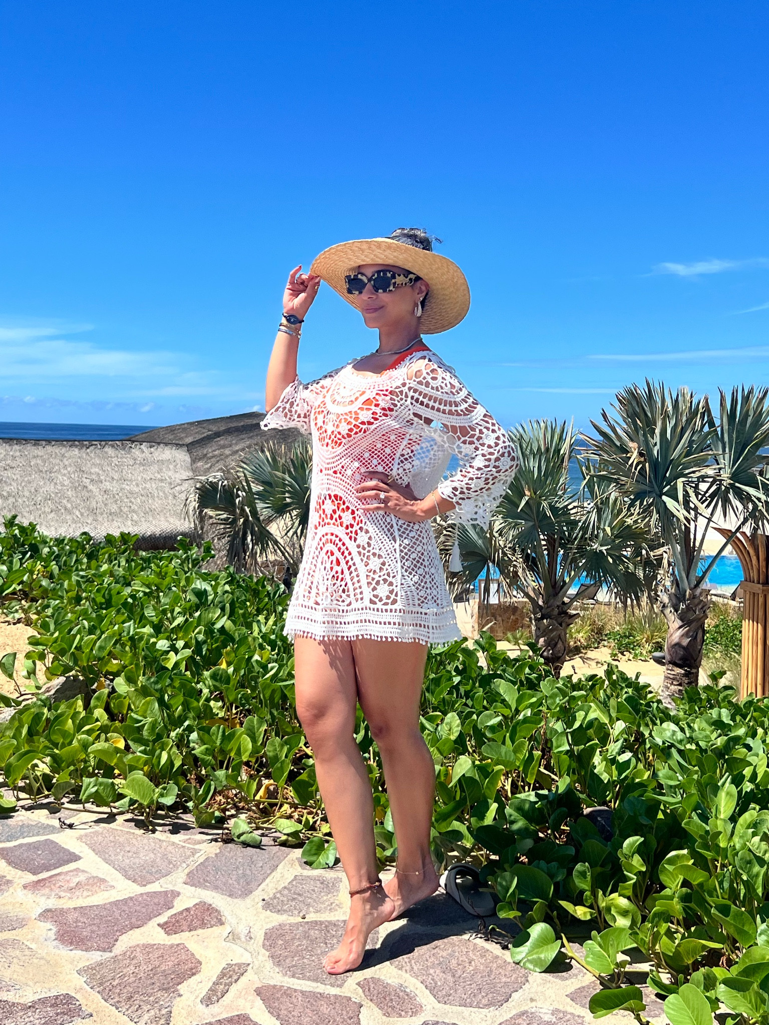 Bathing Suit Size S
Cover up M

#LTKSwim #LTKTravel