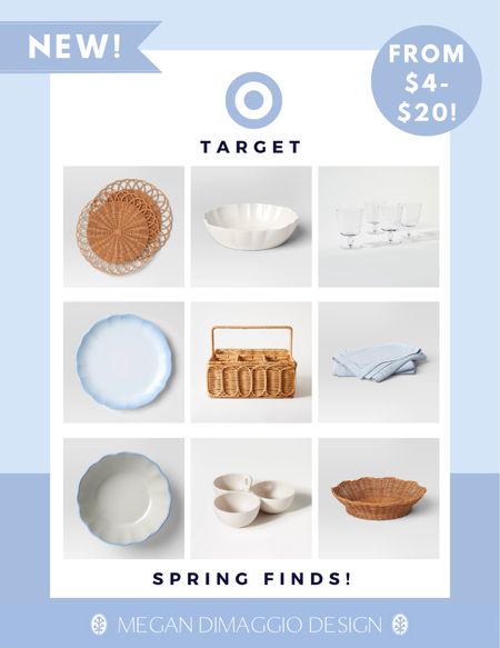 Brand new Spring dining arrivals just dropped from Target and they’re sooo cute and AFFORDABLE at $20 & UNDER!! 🤯

I’m ordering these Serena & Lily inspired wicker placemats 🙌🏻, wicker caddy and these pretty blue napkins!! 😍 Don’t wait!! Easter is early this year & the best pieces always go fast! 🐰

#LTKhome #LTKfindsunder50 #LTKSeasonal