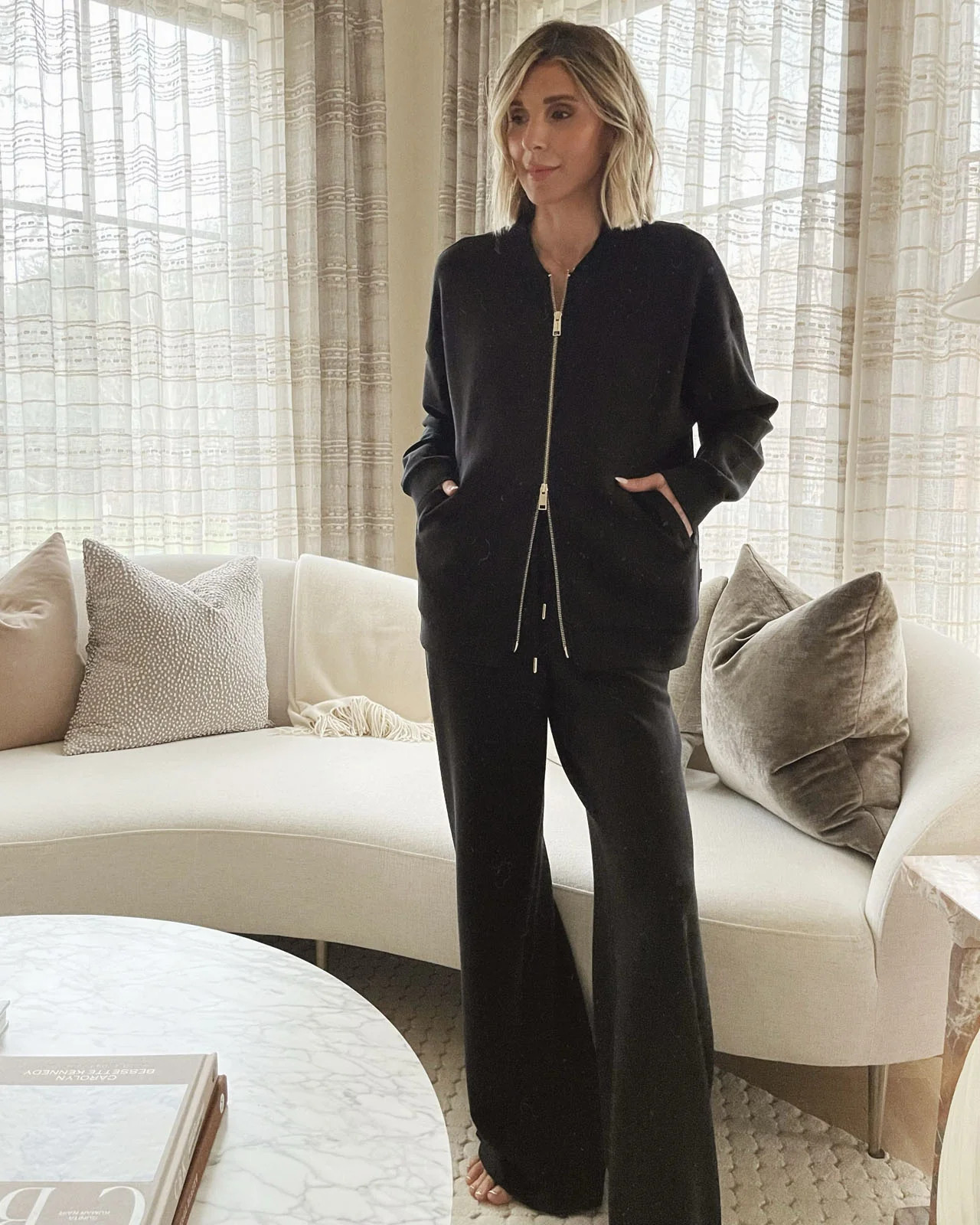 Splendid x @ Cellajaneblog Rib Scuba Wide Leg Pant | Splendid | Splendid