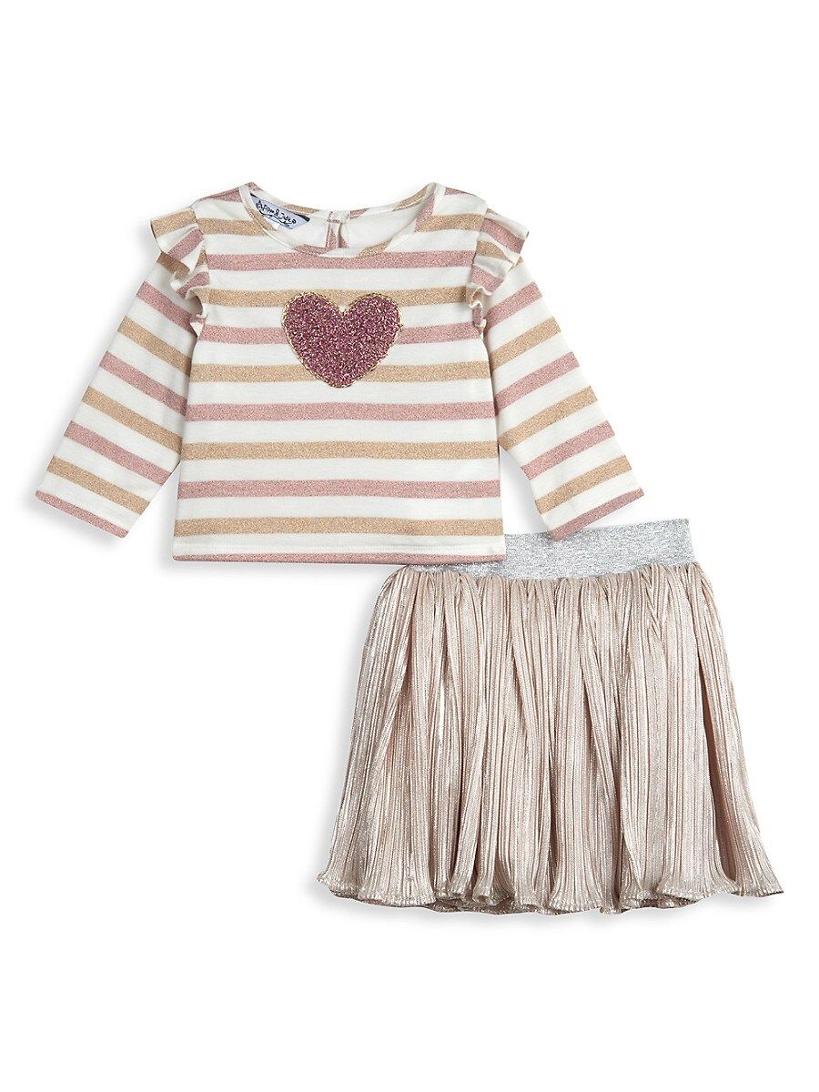 Pippa & Julie Baby Girl's 2-Piece Heart Top & Pleated Skirt Set - Size 0-3 Months | Saks Fifth Avenue OFF 5TH