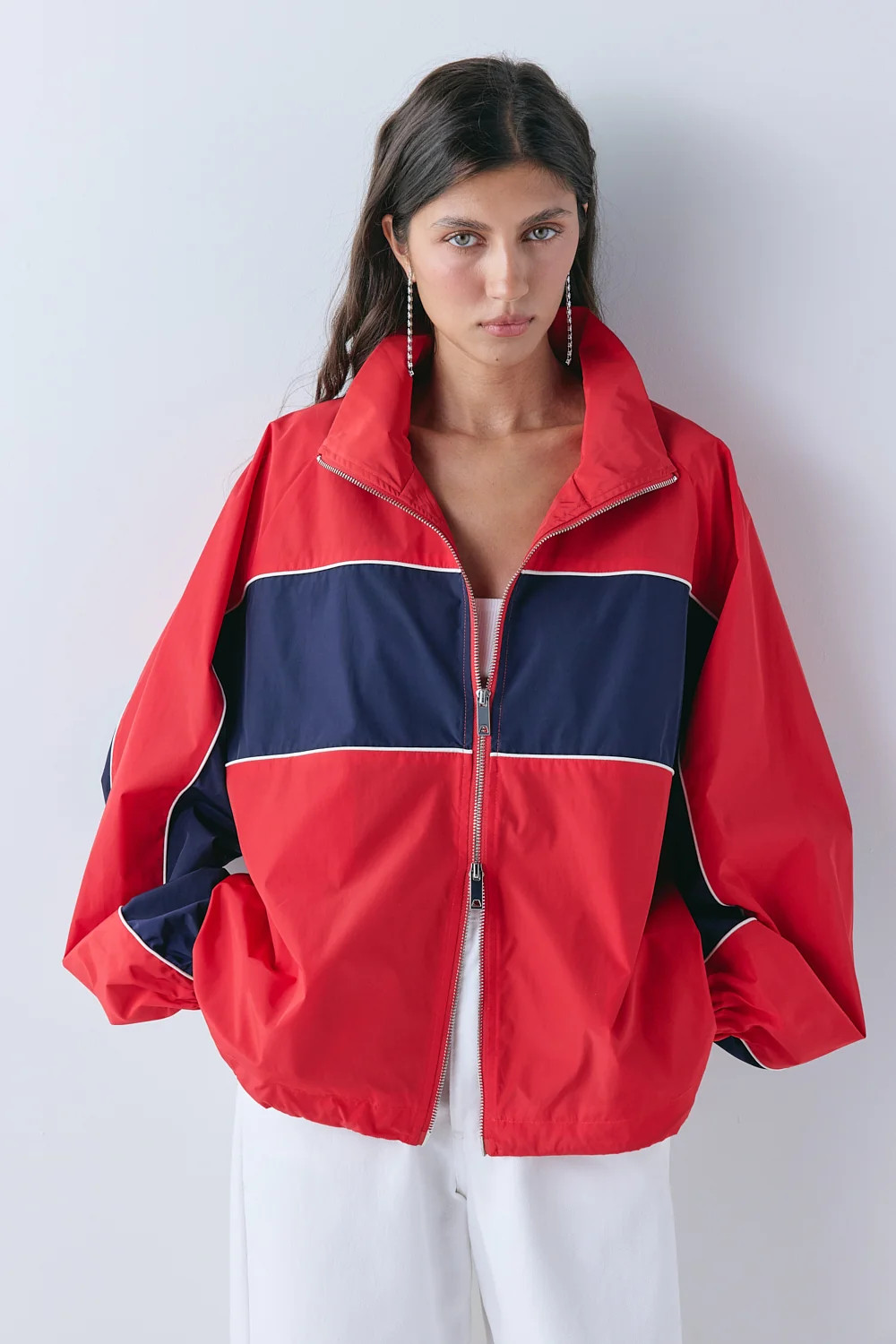 Darcy Spray Jacket Red | VRG Grl