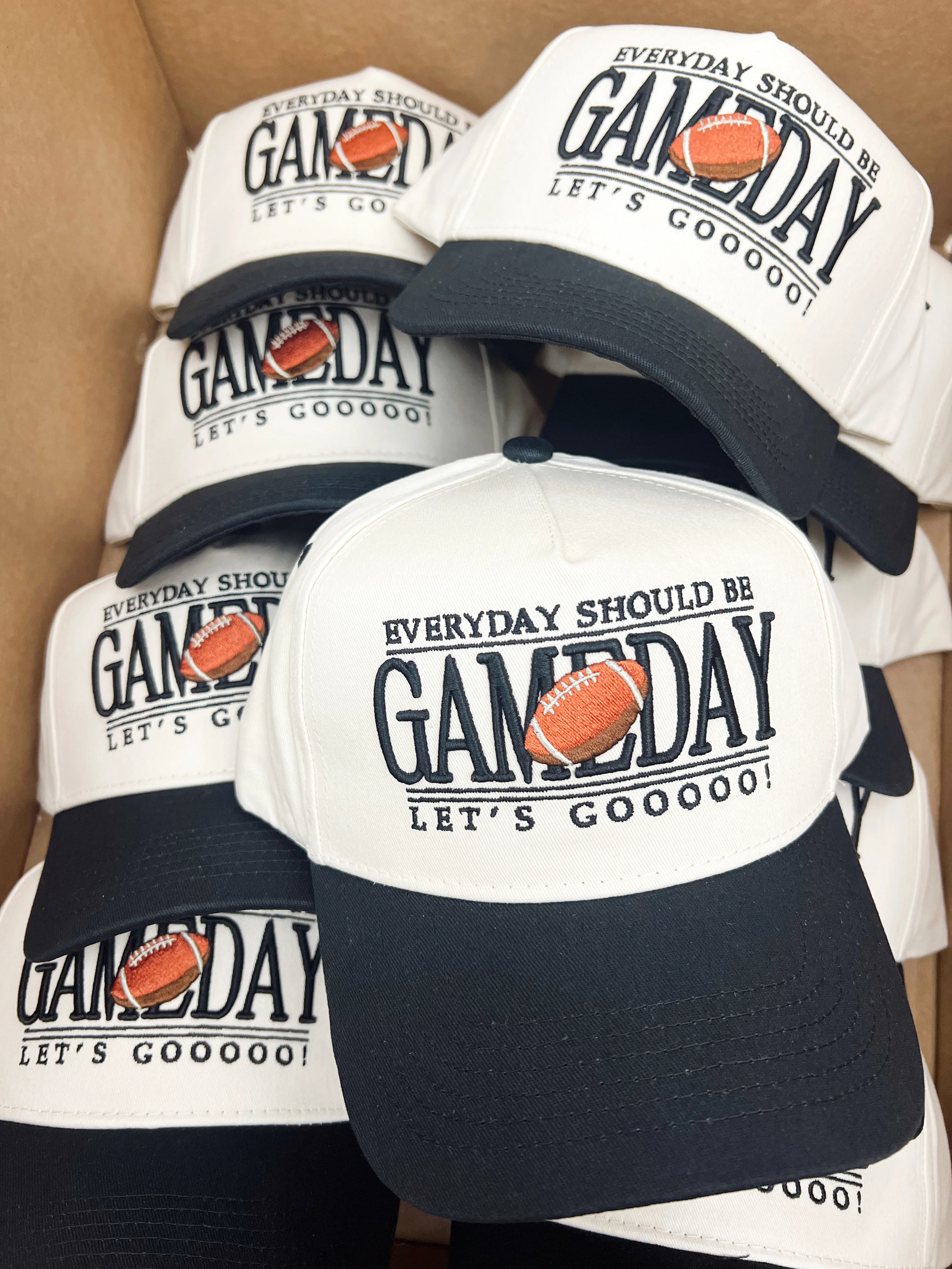 Everyday Should Be Gameday - Black Vintage Trucker Hat | KenzKustomz