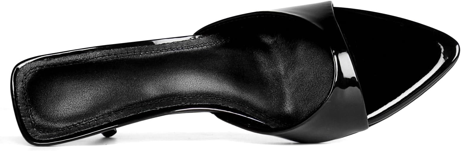 QIV Leopard Kitten Heels Pointed Toe Mule Heels for Women Open Toe Kitten Heel for Party Dressy W... | Amazon (US)