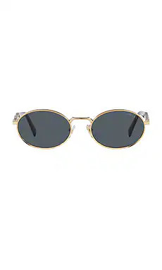 Prada Round Sunglasses in Gold from Revolve.com | Revolve Clothing (Global)