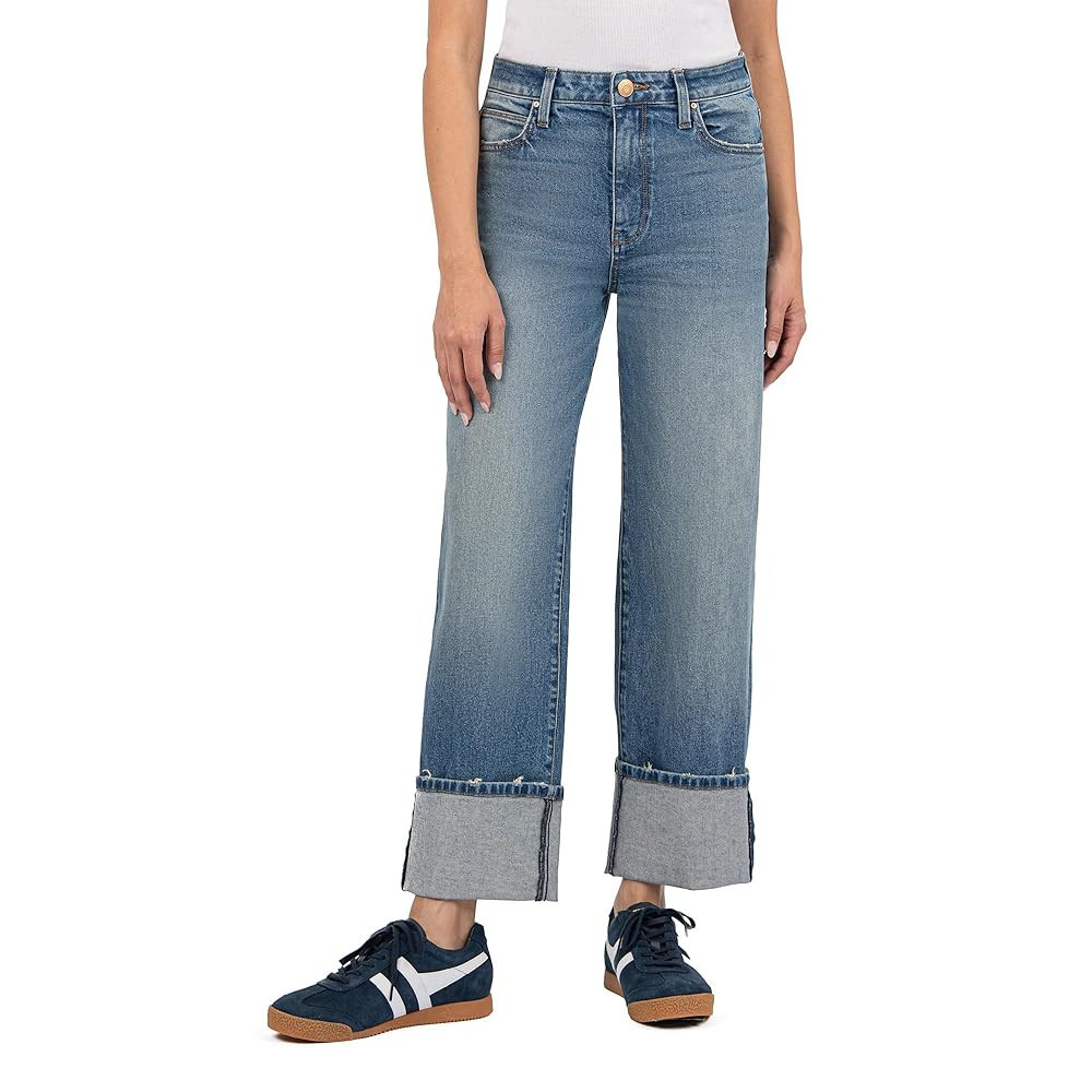 KUT from the Kloth Women's Sienna High Rise Wide Leg-roll Up 5" | Amazon (US)