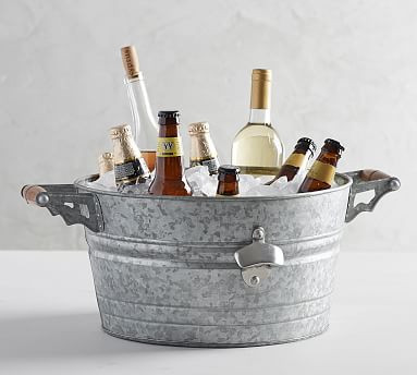 Rivet Galvanized Party Bucket | Pottery Barn (US)