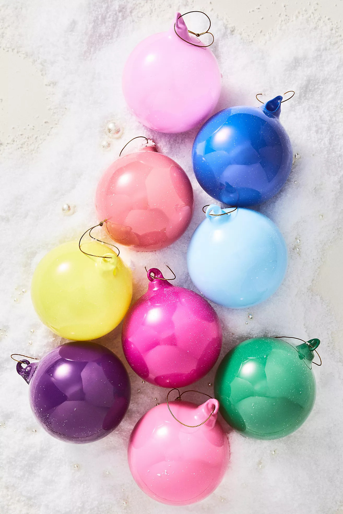 Large Shining Ball Ornaments, Set of 9 | Anthropologie (US)