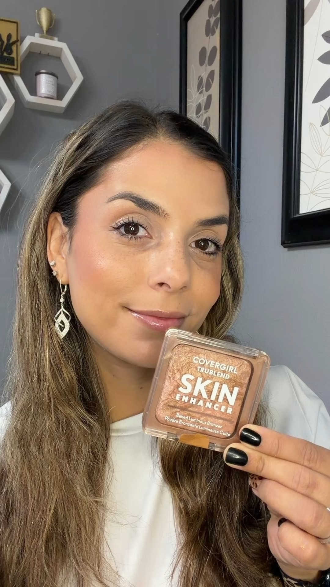 Bronzed and glowing ☀️ @covergirl TruBlend Skin Enhancer Baked Luminous Bronzer in 310 Toasted Butterscotch #covergirl #bronzer 

#LTKselfcare #LTKBeauty #LTKmorningroutine