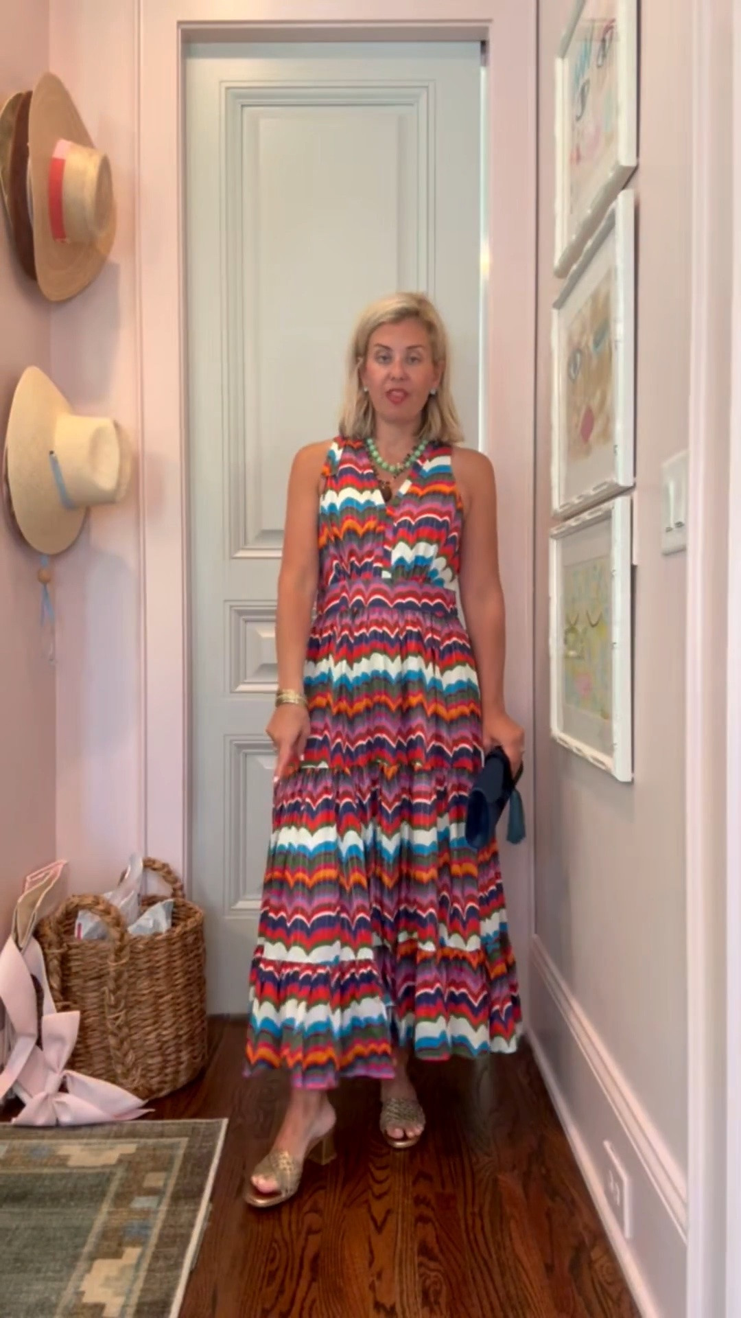 Stop what you are doing…and go get this dress!! The colors are gorgeous! I’m in a small and 8 heels.

*Code Catherine20 for 20% off my bracelets 

#LTKdayinmylife #LTKSaleAlert #LTKSeasonal