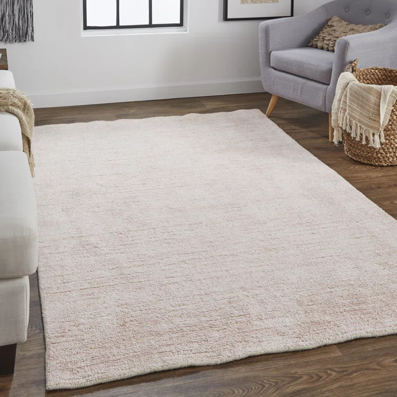 Daouda Handmade Flatweave Shell Pink Rug | Wayfair North America