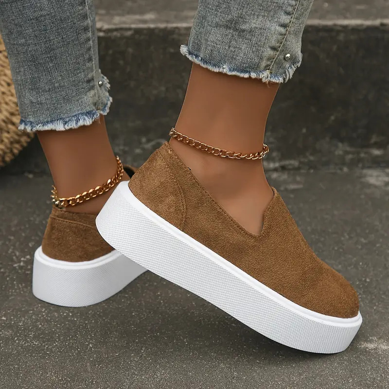 Women's Simple Platform Sneakers Casual Slip On Outdoor - Temu | Temu Affiliate Program