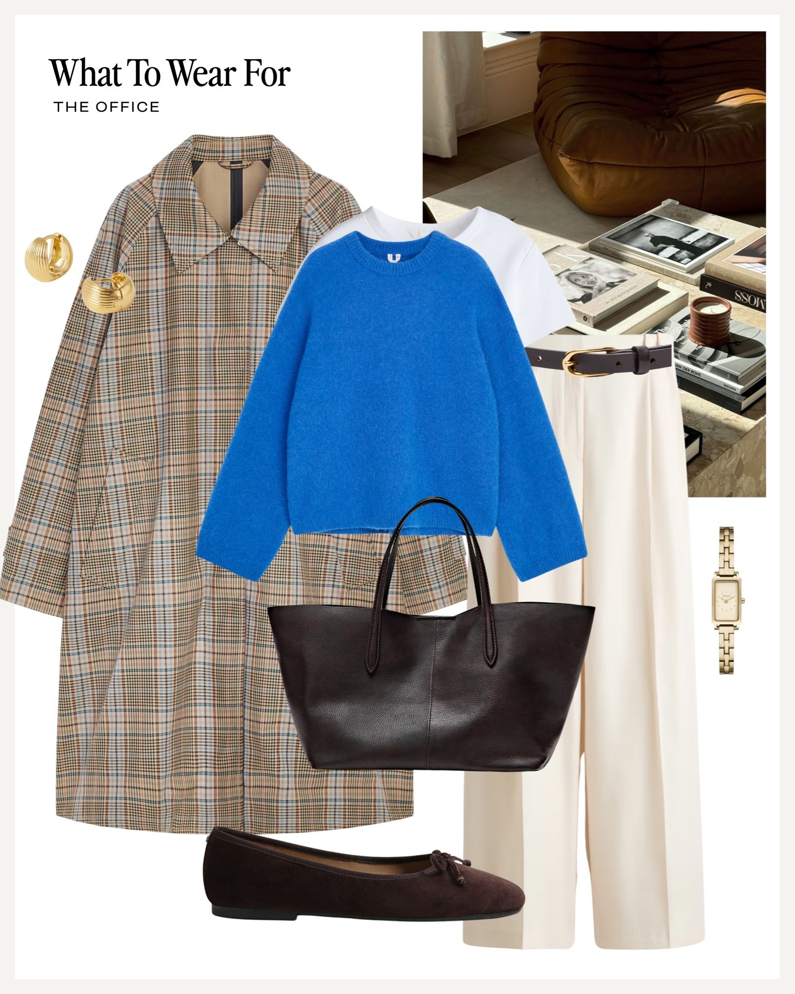 The office 💻 

Blue & brown, autumn outfits, workwear, checked trench coat

#LTKautumn