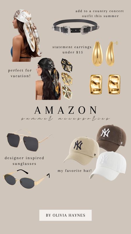 summer accessories from amazon 🌞

vacation style // sunglasses // statement earrings // affordable fashion // amazon fashion

#LTKTravel #LTKSeasonal #LTKFindsUnder50
