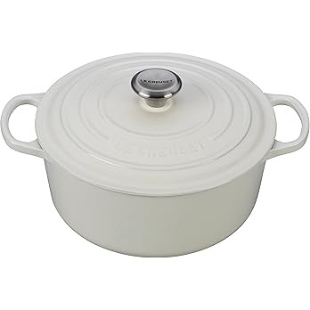 Le Creuset Enameled Cast Iron Signature Round Dutch Oven, 5.5 qt., White | Amazon (US)