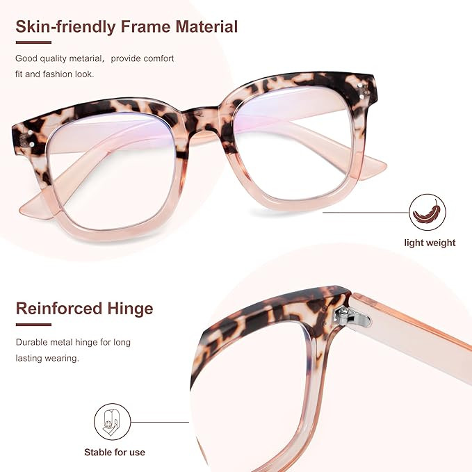 Madison Avenue Blue Light Blocking Glasses Oversized Fashion Blue Light Glasses for Women Anti Ey... | Amazon (US)