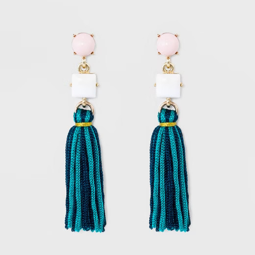 SUGARFIX by BaubleBar™ Tassel Drop Earrings - Teal | Target