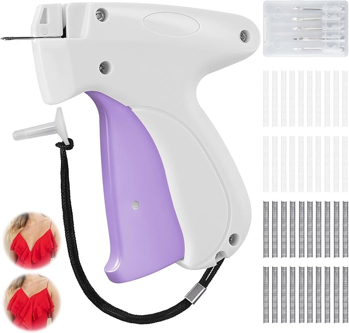 Micro Sewing Gun Stitch Gun for Clothes, White/Light Purple Color Versatile Stitching Gun for Hem... | Amazon (US)