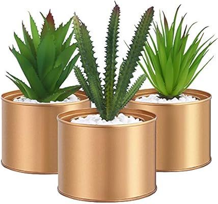 SONGMICS Set of 3 Potted Artificial Plants, Fake Houseplants, Decorative Plants for Living Room, ... | Amazon (US)