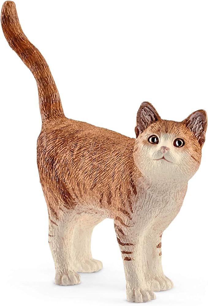 Schleich Farm World, Realistic Cute Cat Toys for Boys and Girls, Orange and White Tabby Cat Toy, ... | Amazon (US)