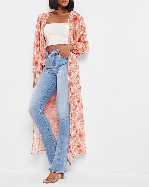 Metallic Floral Maxi Cover-up | Express