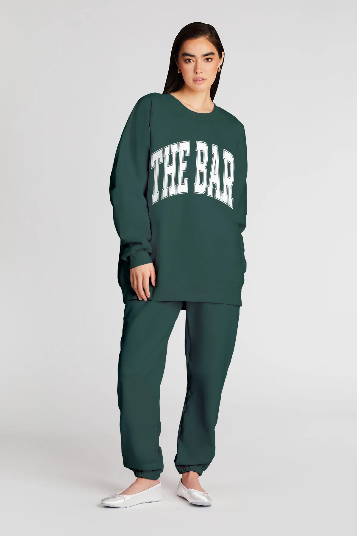 VARSITY SWEATPANTS HUNTER/WHITE | The Bar