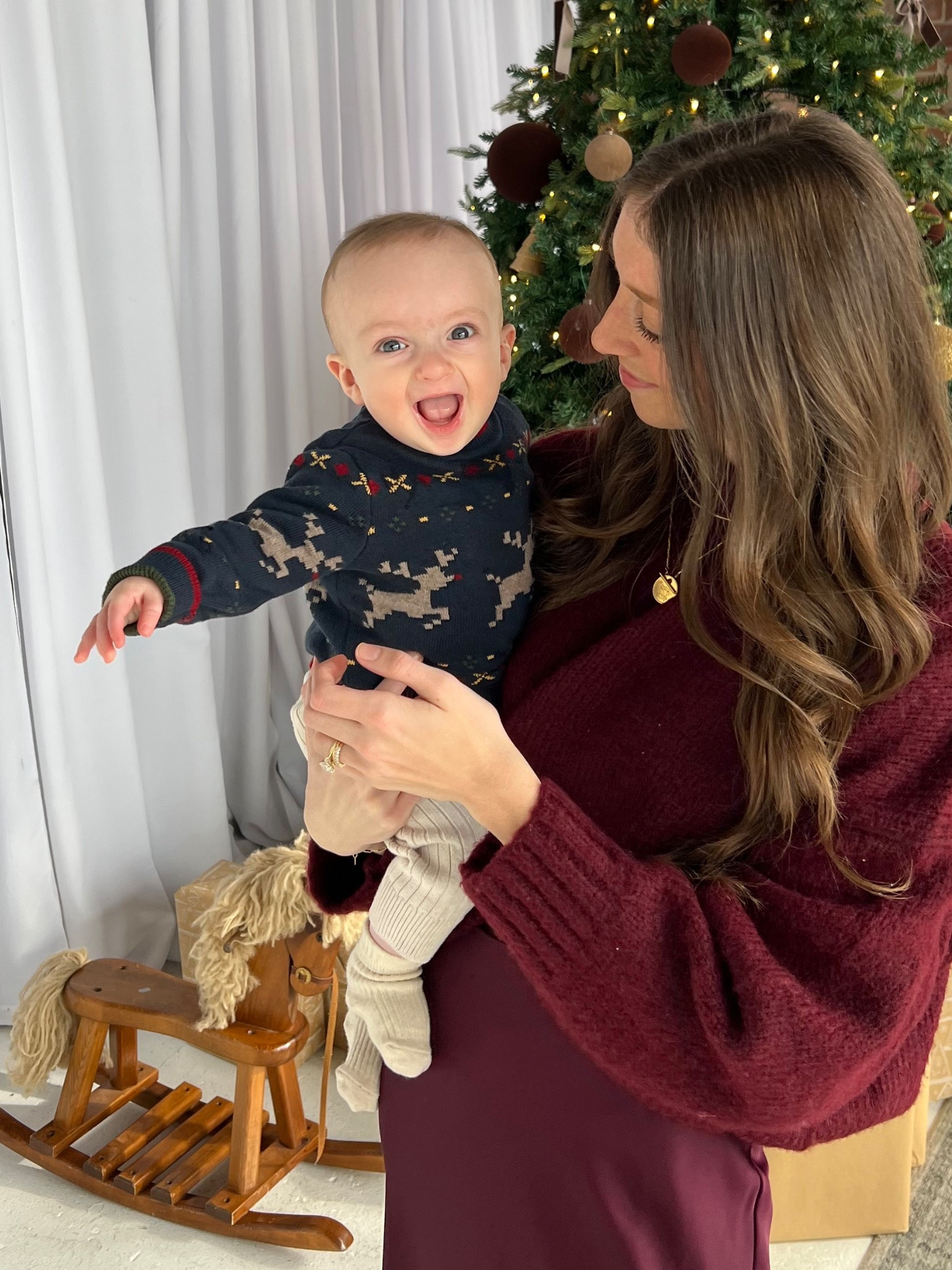baby boy looked too handsome in his Christmas sweater 🥹❣️ so perfect for holidays pics. Will definitely be wearing for Christmas Day! 

#LTKBaby #LTKmomlife #LTKHoliday