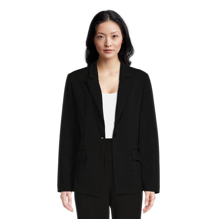 No Boundaries Juniors’ One Button Blazer, Sizes XS-3XL - Walmart.com | Walmart (US)