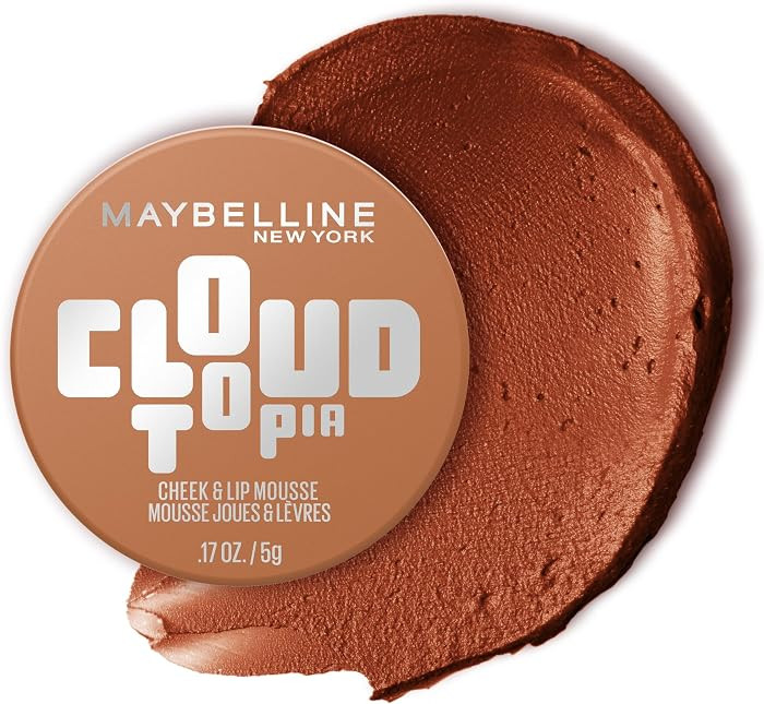 Maybelline Cloudtopia Blush for Cheeks and Lip Mousse, Ultra-Vivid, Pigmented Formula for Up to 1... | Amazon (US)
