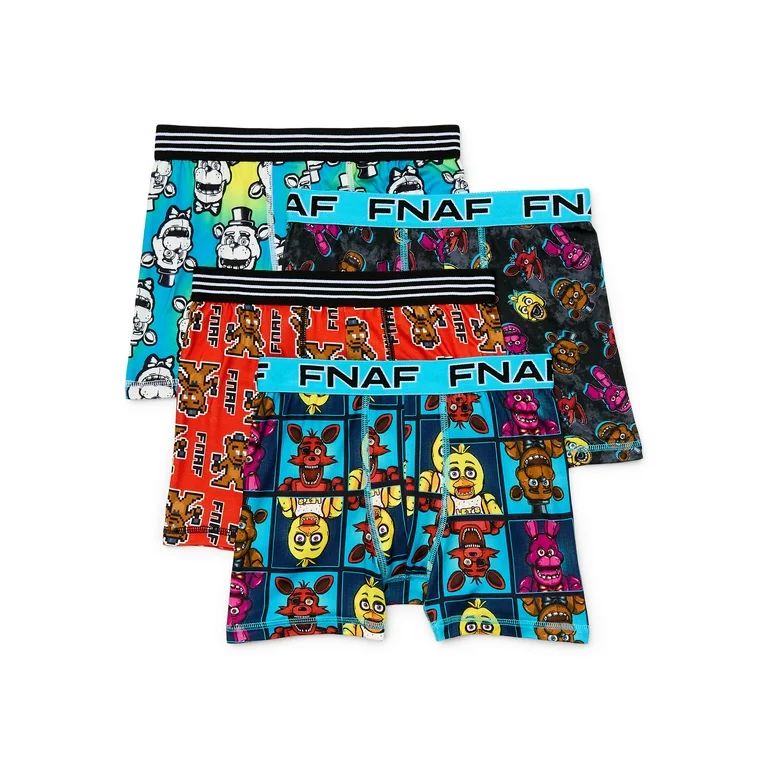 Five Nights at Freddy’s Boys’ Boxer Briefs, 4-Pack, Sizes XS-XL - Walmart.com | Walmart (US)