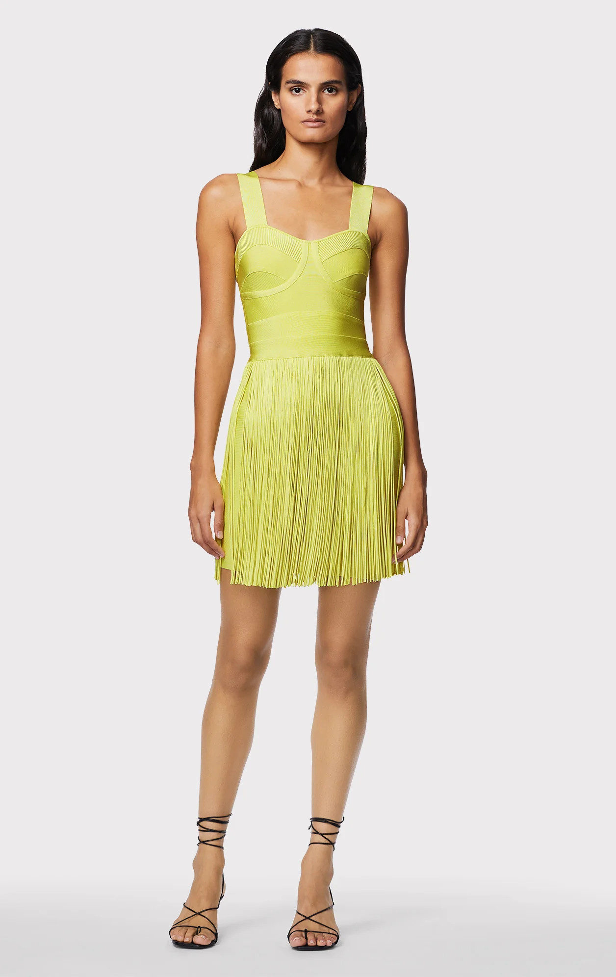 BUSTIER FRINGE MINI DRESS | Herve Leger